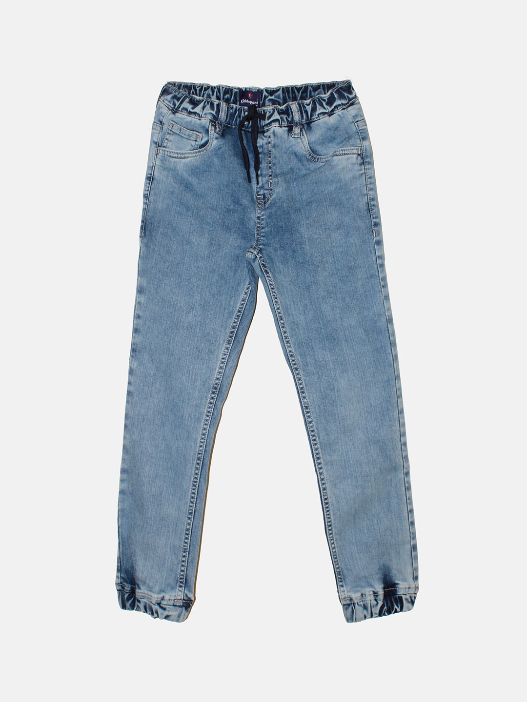 

KiddoPanti Boys Jean Jogger Mid-Rise Heavy Fade Clean Look Stretchable Jeans, Blue