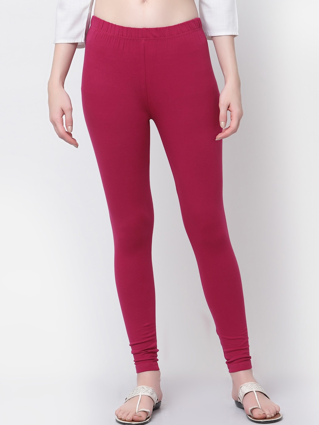 

Prag & Co Churidar Length Cotton Leggings, Magenta