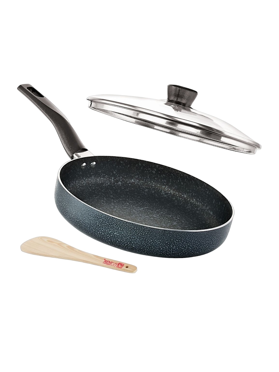 

iVBOX Black Printed Aluminium Dishwasher Safe Frying Pan