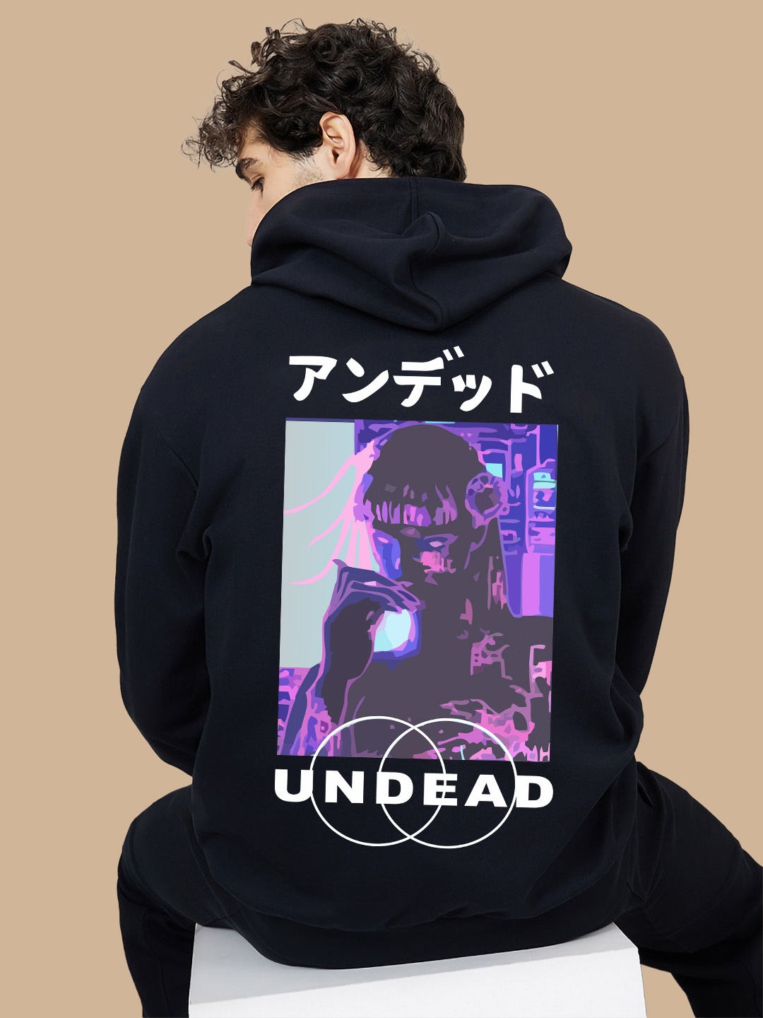 

BAESD Graphic Printed Hooded Fleece Pullover Sweatshirt, Navy blue
