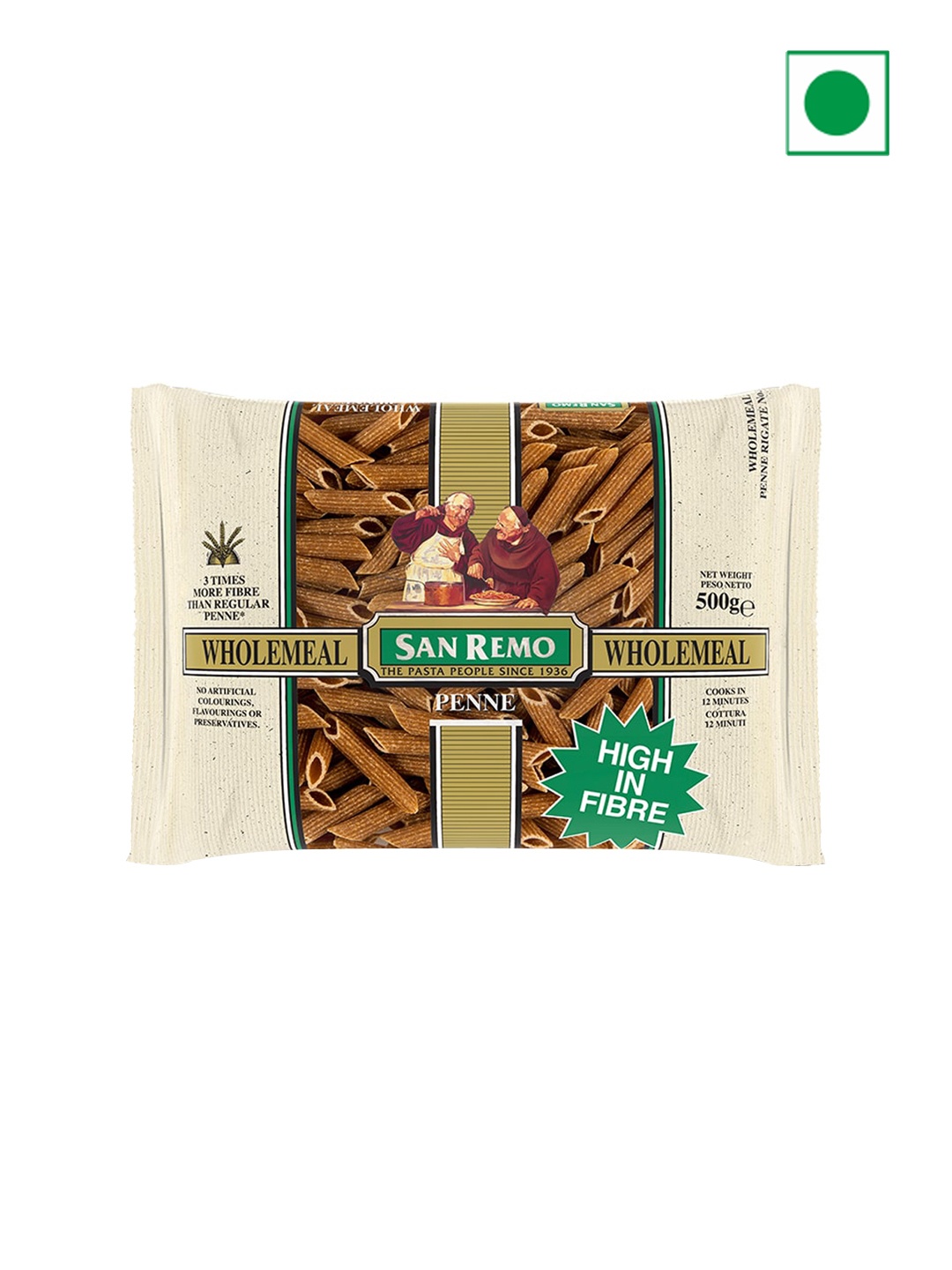 

San Remo Wholemeal Penne 500 gms, White