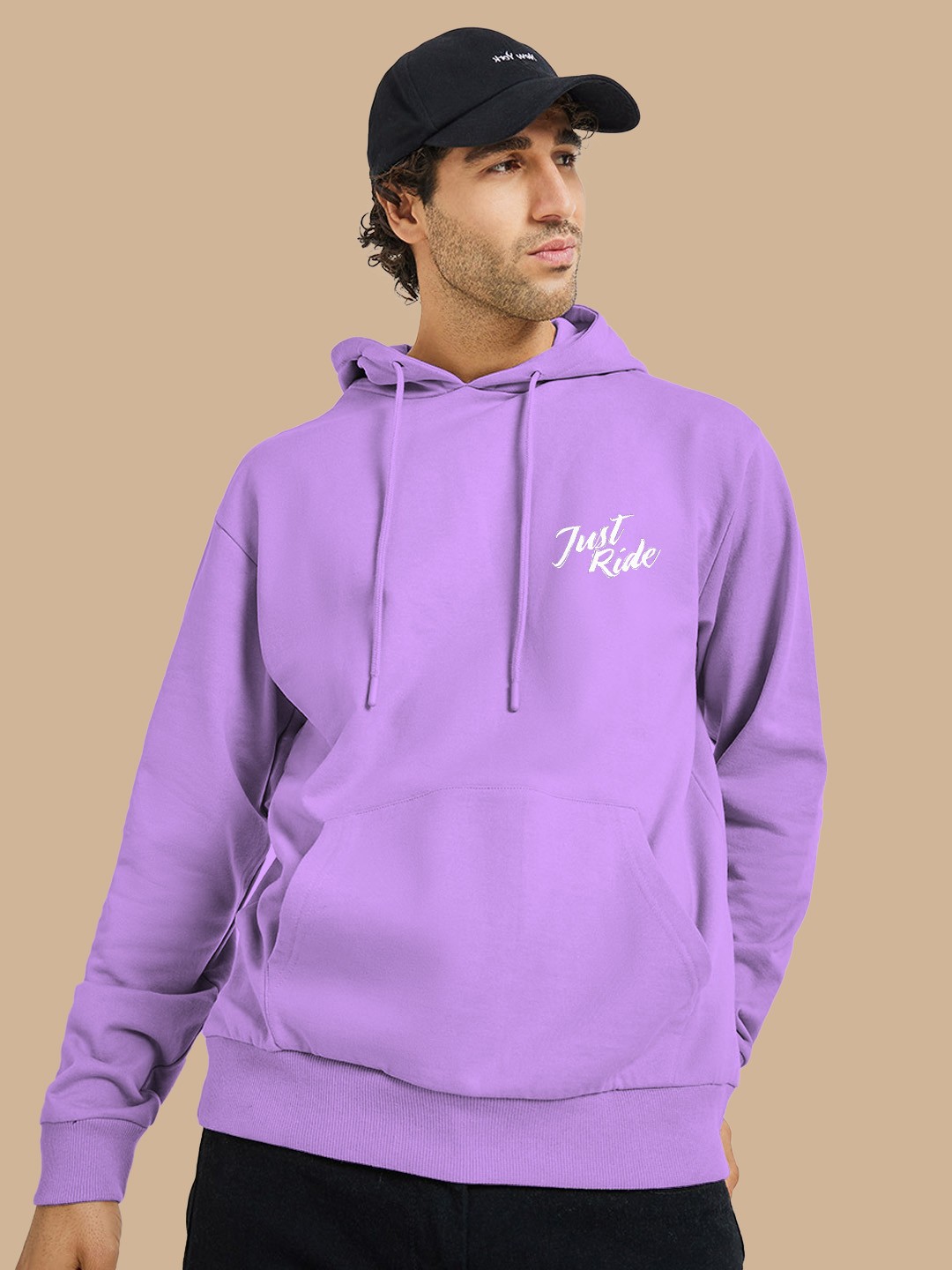 

BAESD Graphic Printed Hooded Fleece Pullover Sweatshirt, Lavender