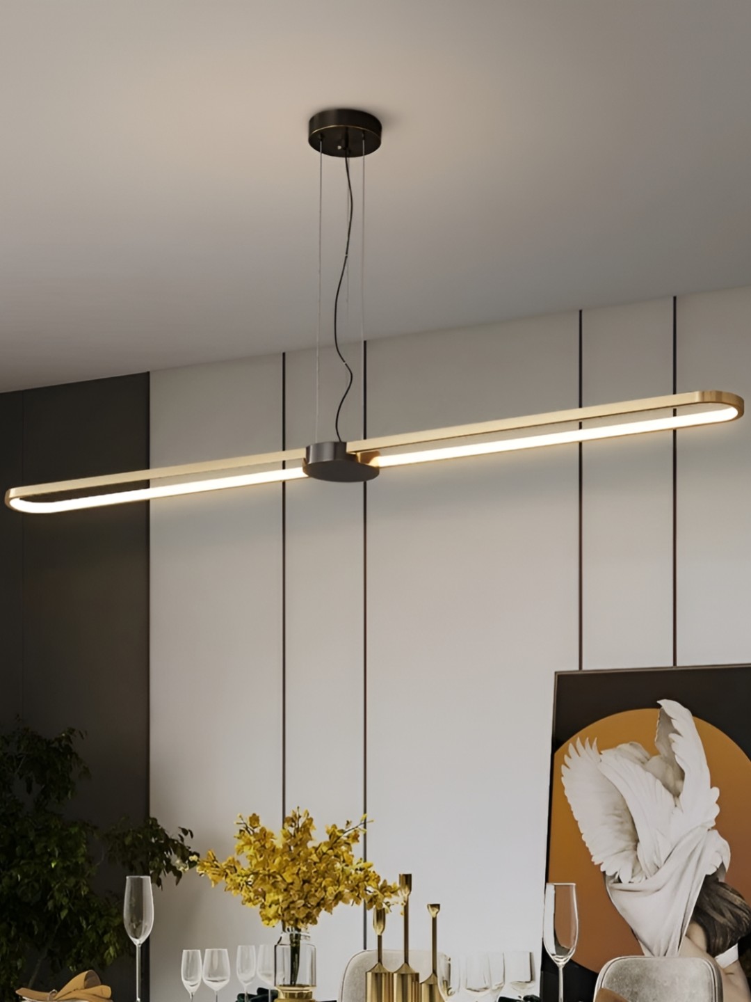 

CHIC CASA Gold-Toned Ceiling Lamp