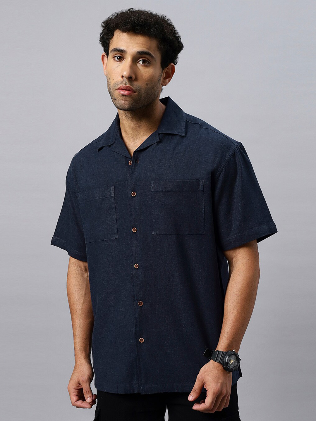 

The Roadster Lifestyle Co. Relaxed Casual Shirt, Navy blue