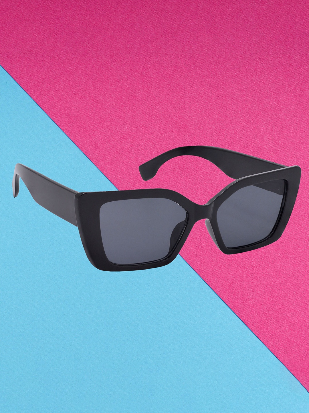 

HRINKAR Women Cateye Sunglasses with UV Protected Lens-HRS588-BK-BK, Black