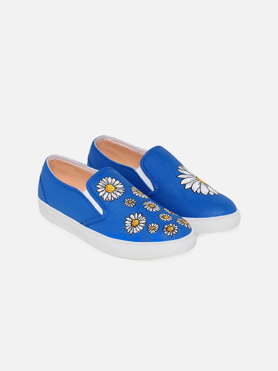 

THE QUIRKY NAARI Women Printed Slip-On Sneakers, Blue