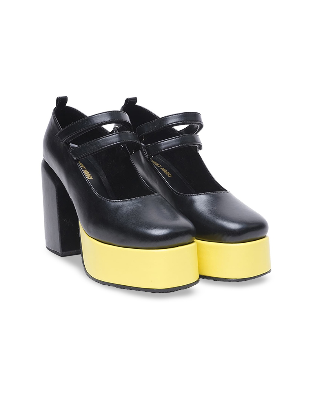 

THE QUIRKY NAARI Pumps Party Platforms Heels, Black