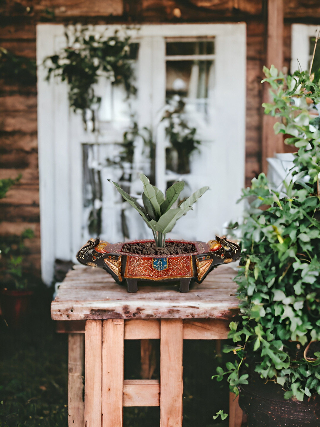 

THE COCOTIER Brown Wood Elephant Planters