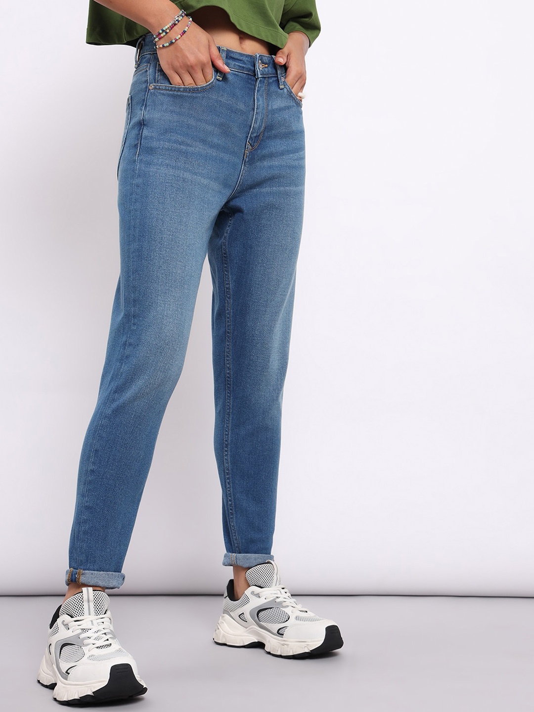 

Lee Women High-Rise Comfort Jeans, Blue