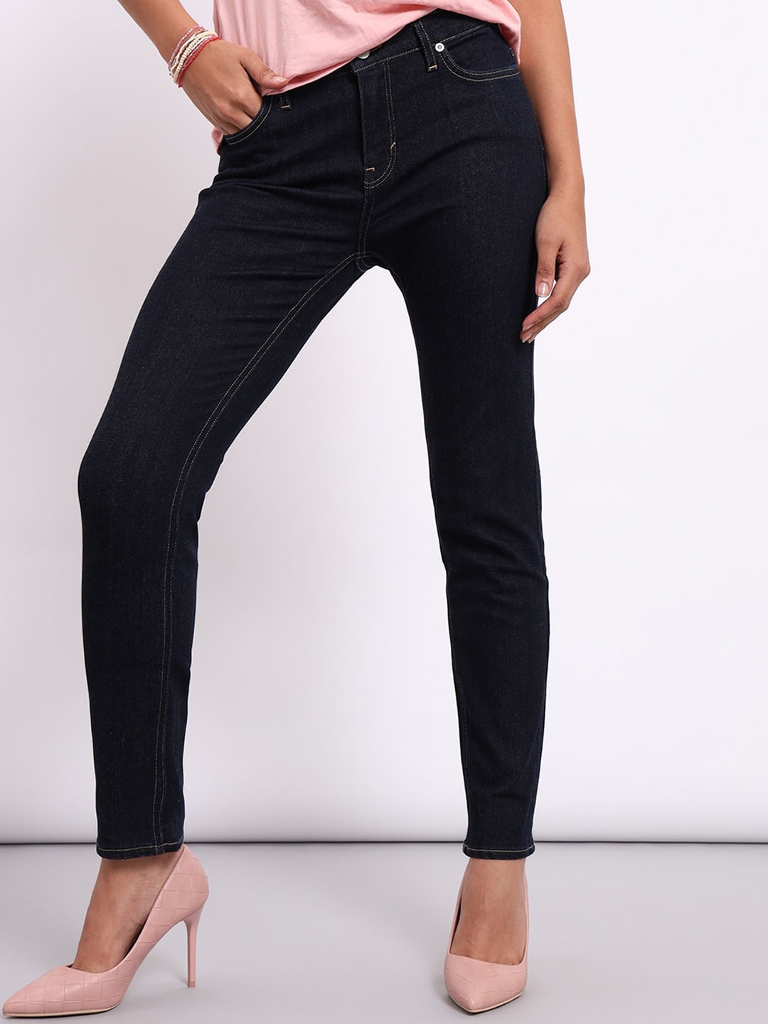 

Lee Women Skinny Fit Comfort Stretchable Jeans, Black