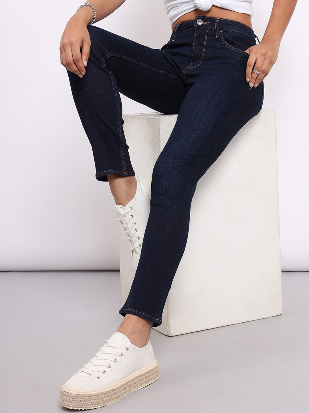 

Lee Women Slim Fit Comfort Stretchable Jeans, Blue
