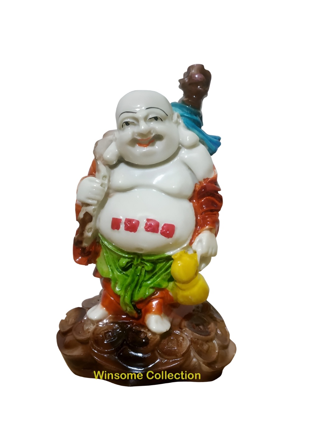 

Winsome Collection Laughing Buddha Statue Idol Fengshui Showpiece, White