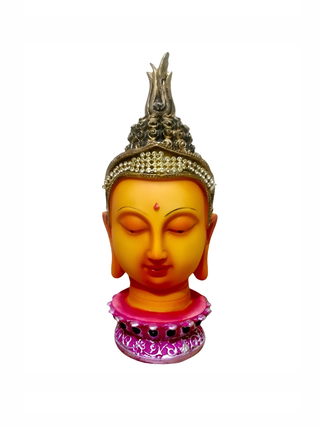 

Winsome Collection Gold Toned & Orange Bhudda Showpiece