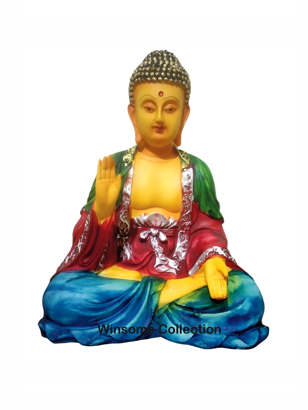 

Winsome Collection Red & Green Buddha Showpiece