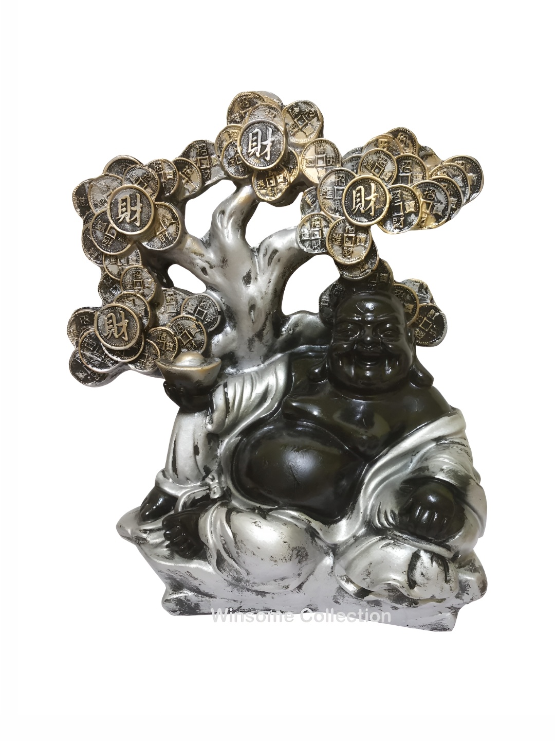 

Winsome Collection Silver Toned & Black Fengshui Figurine Showpiece