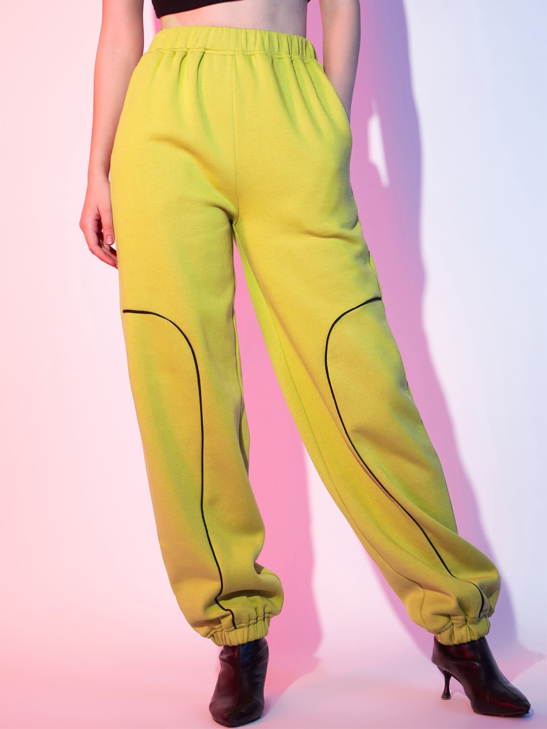 

STREET 9 Women Yellow Loose Fit Joggers