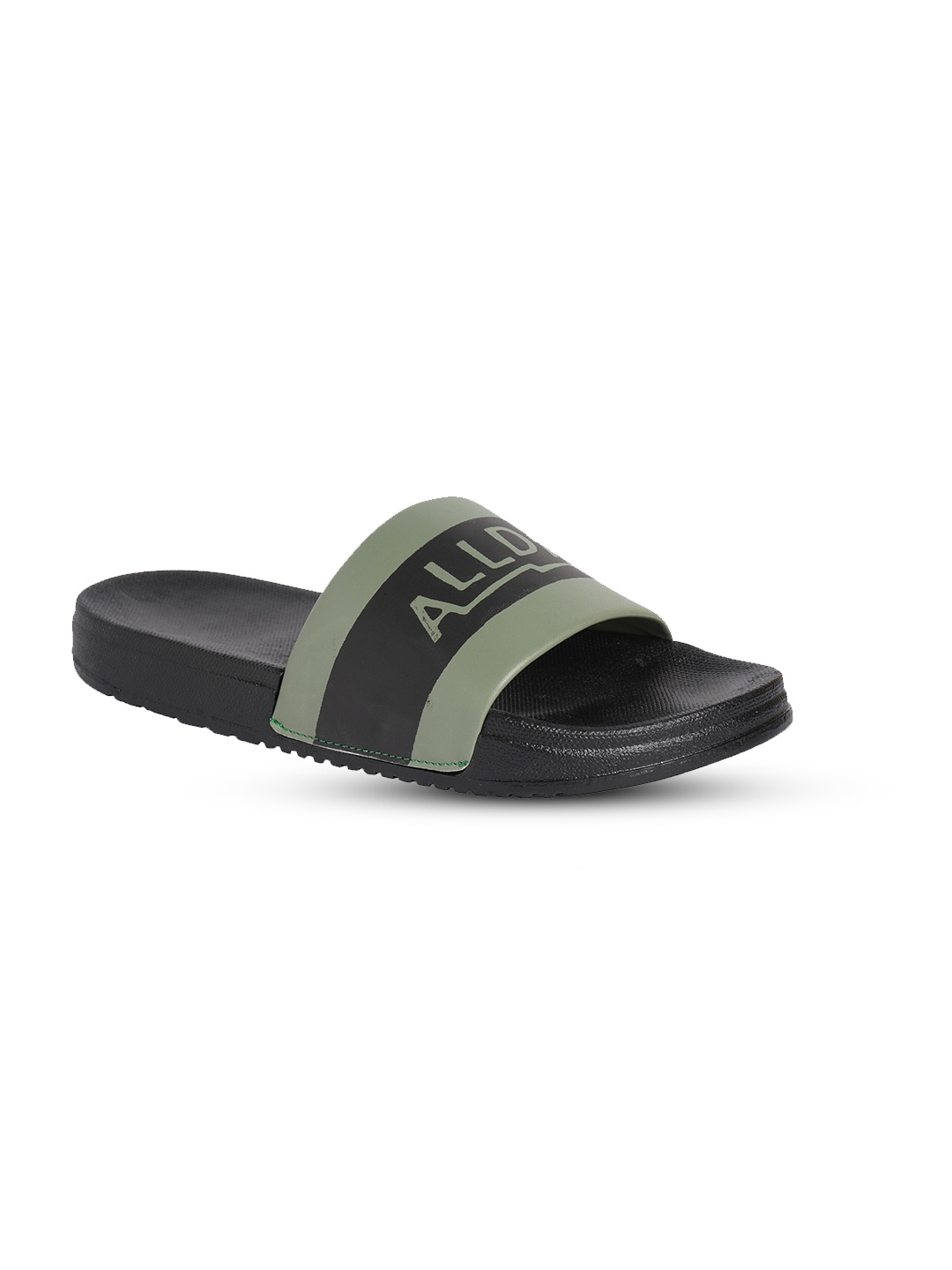 

CLOSHO Men Printed Slip-On Sliders, Green