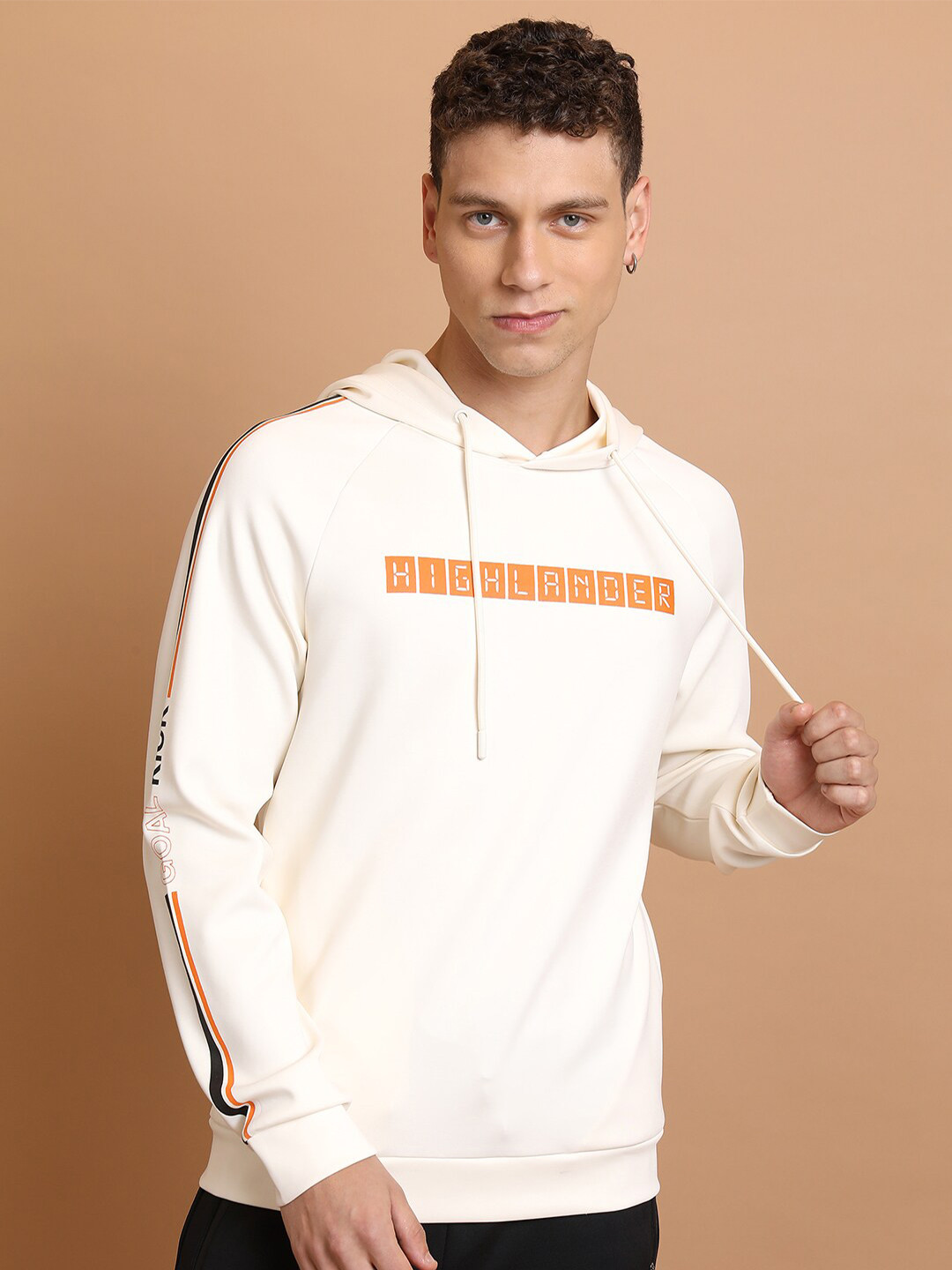 

HIGHLANDER Printed Hooded Sweatshirt, White