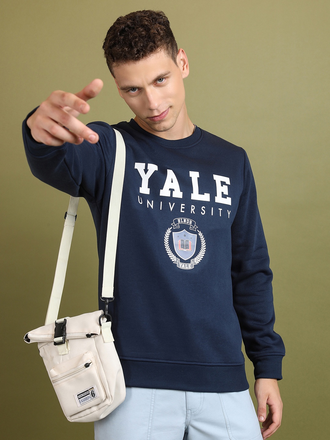 

HIGHLANDER Typography Printed Sweatshirt, Navy blue