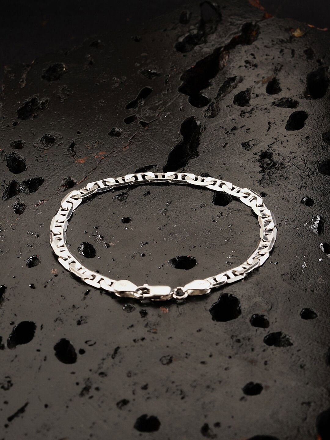 

ZORD Men Venetian Elegance 925 Sterling Silver-Plated Link Bracelet