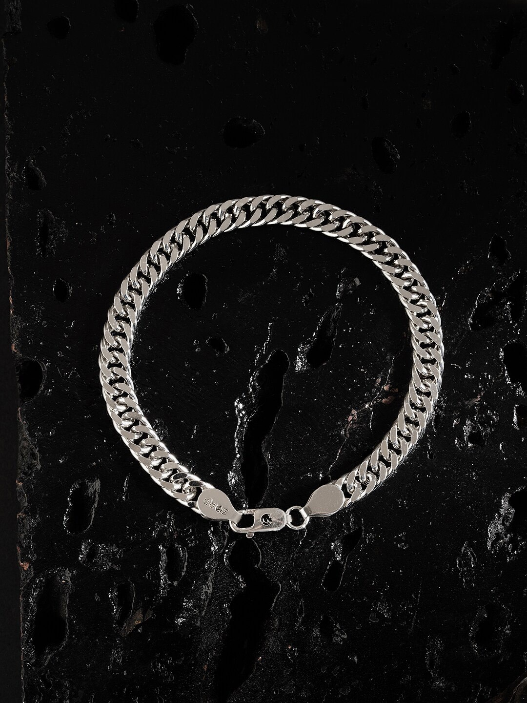 

ZORD 925 Sterling Silver Antique Silver-Plated Link Bracelet