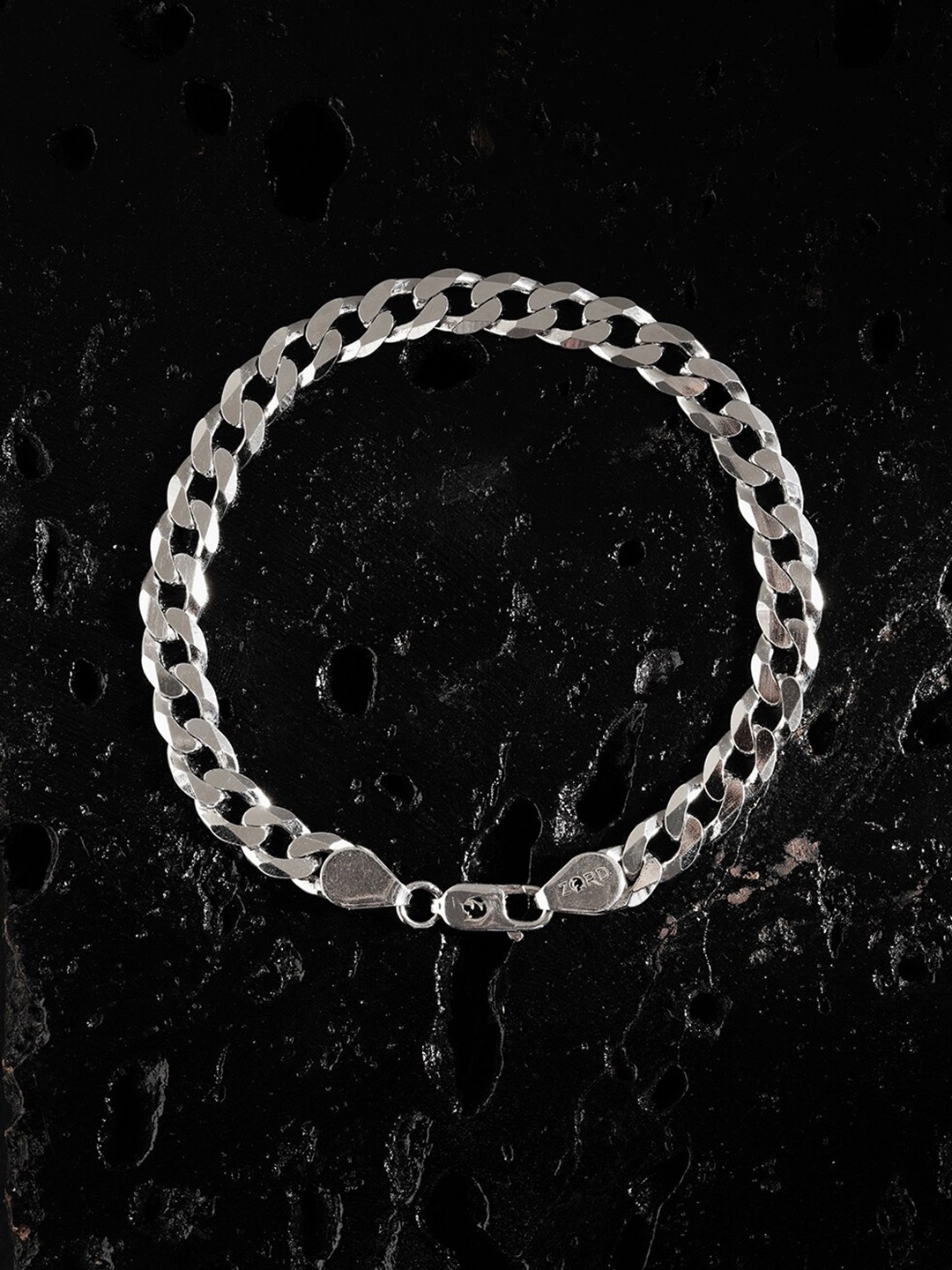 

ZORD Men Silver-Plated 925 Sterling Silver Link Bracelet