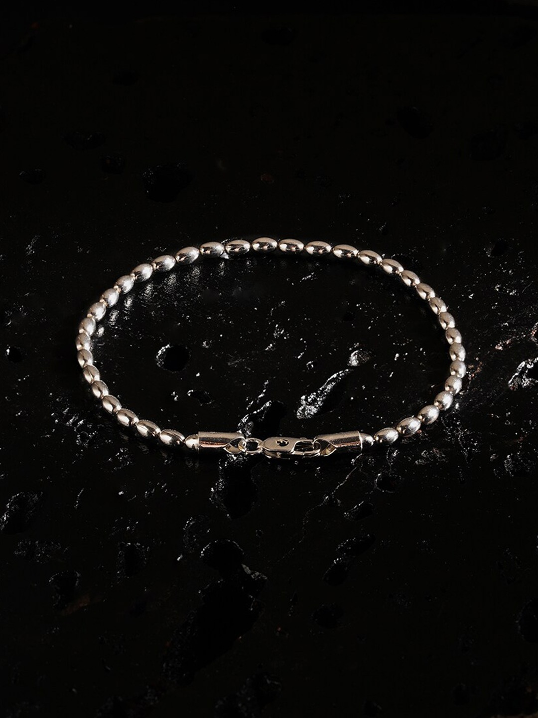 

ZORD Men Sterling Silver Silver-Plated Link Bracelet