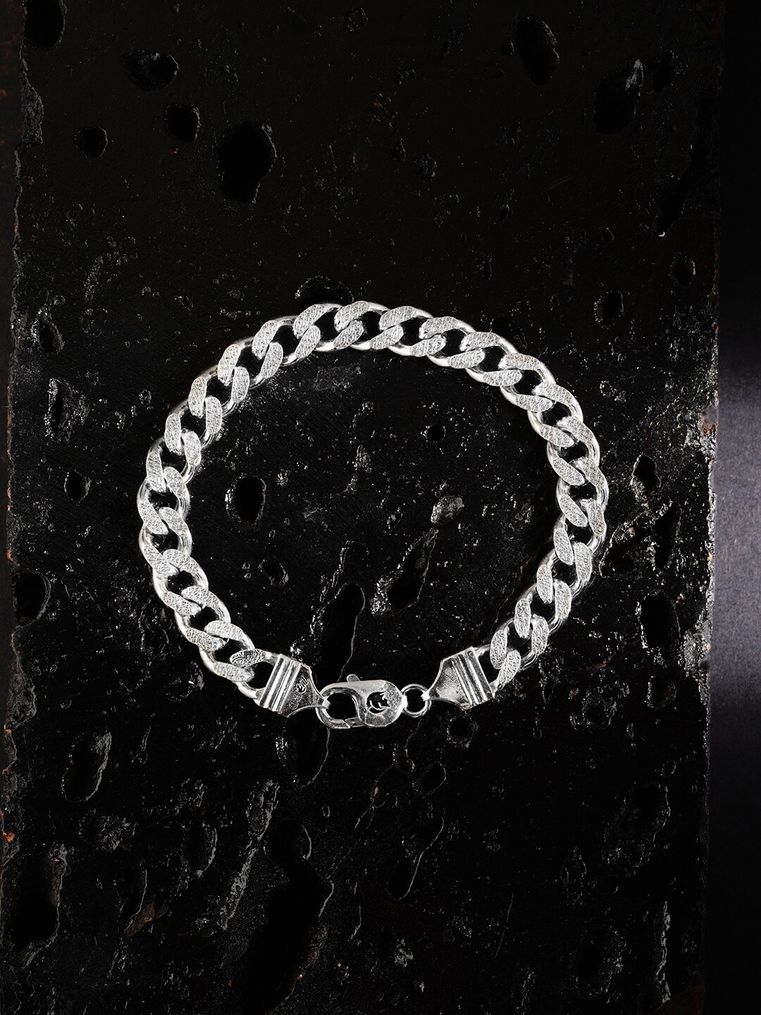 

ZORD Men 925 Sterling Silver Antique Silver-Plated Link Bracelet