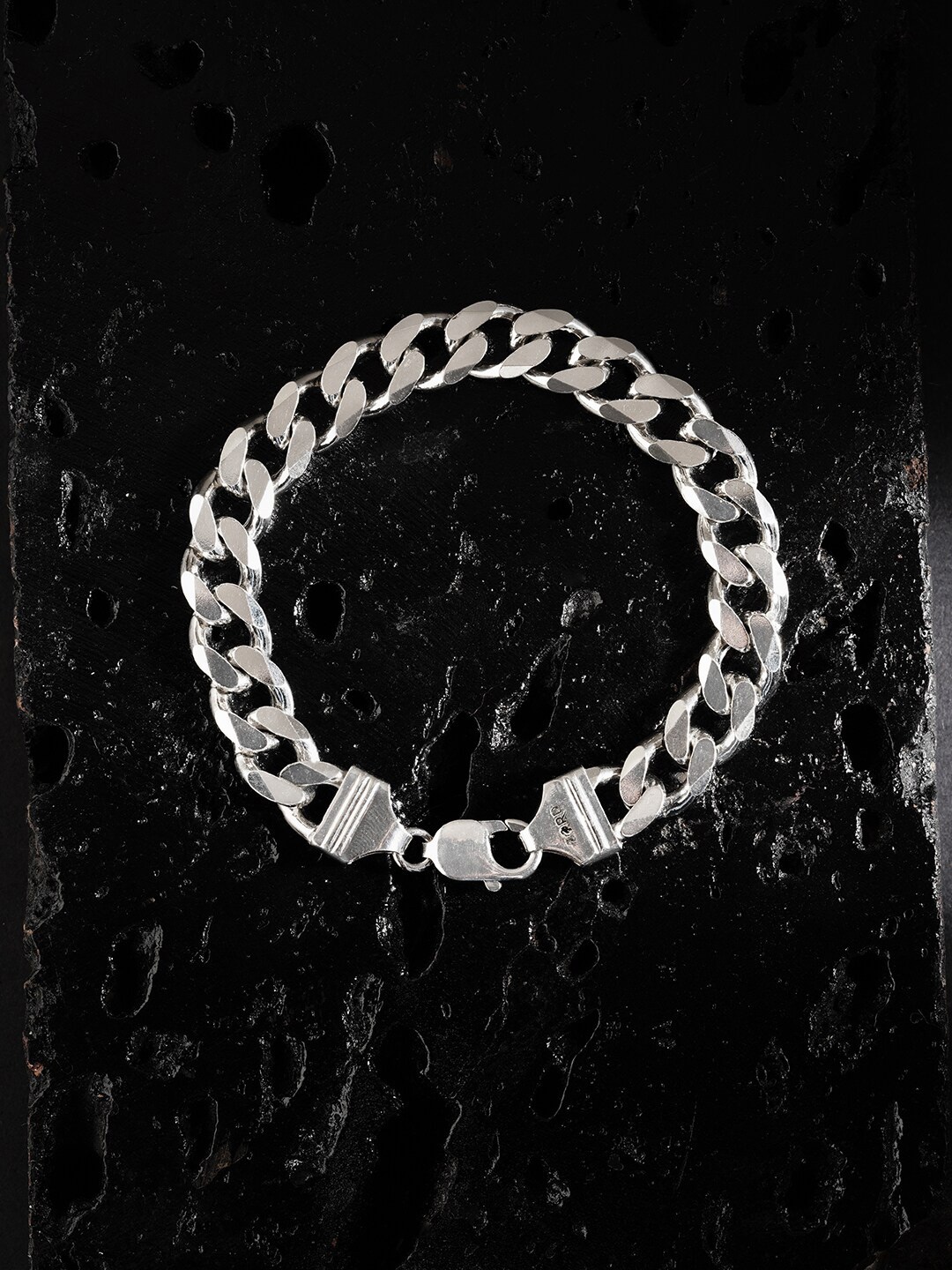 

ZORD Men Sterling Silver Link Bracelet