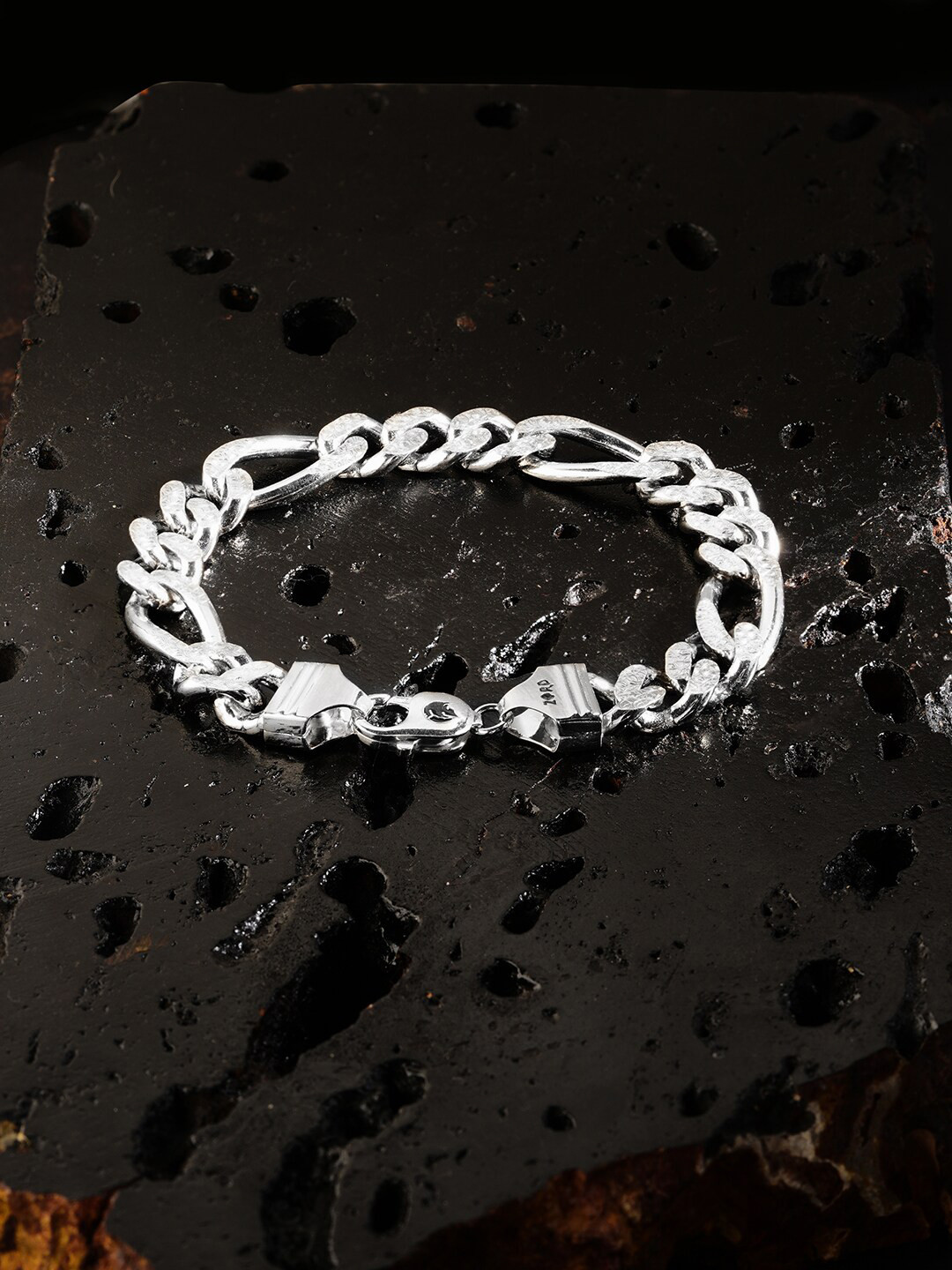 

ZORD Men Sterling Silver Link Bracelet