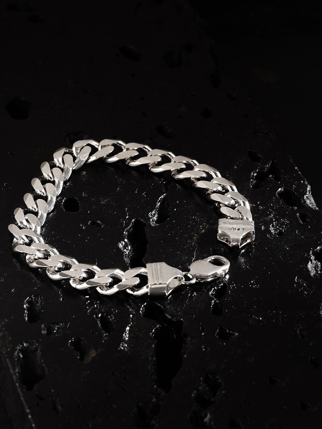 

ZORD Men Gourmette Elegance 925 Sterling Silver-Plated Link Bracelet