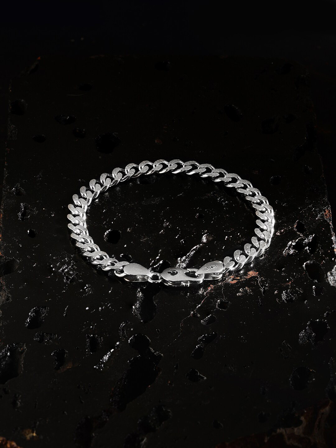 

ZORD Men Sterling Silver Link Bracelet