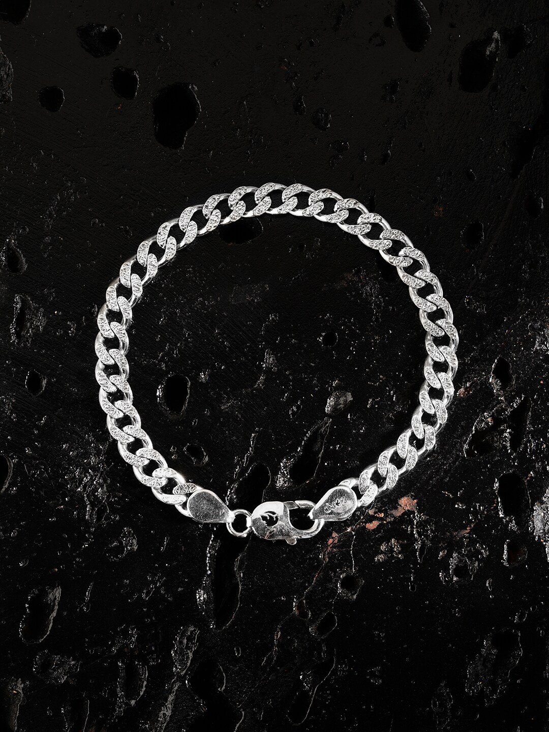 

ZORD Men Iced Elegance 925 Sterling Silver Link Bracelet
