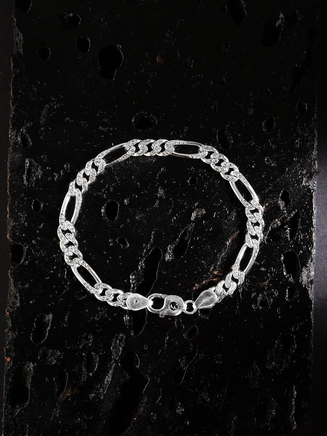 

ZORD Men Silver-Plated 925 Sterling Silver Link Bracelet
