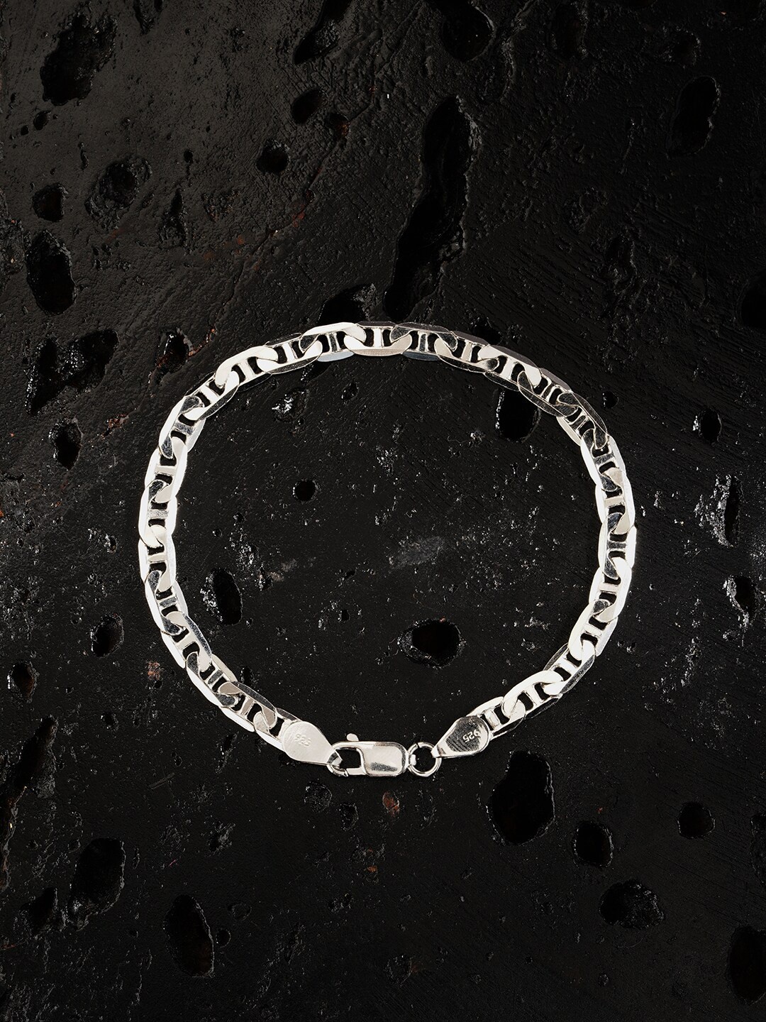 

ZORD Men Venetian Elegance 925 Sterling Silver-Plated Link Bracelet