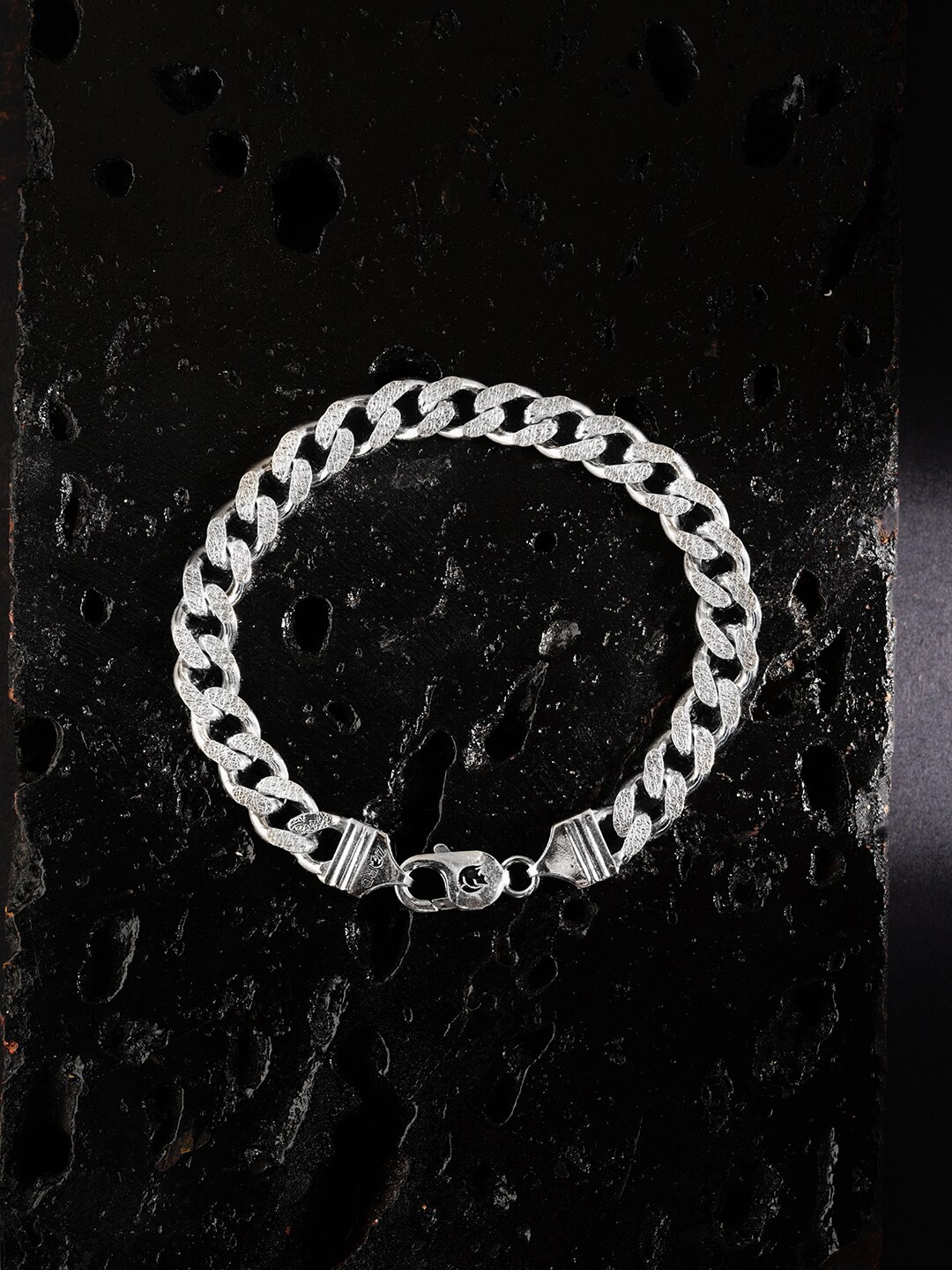 

ZORD Men Sterling Silver Link Bracelet