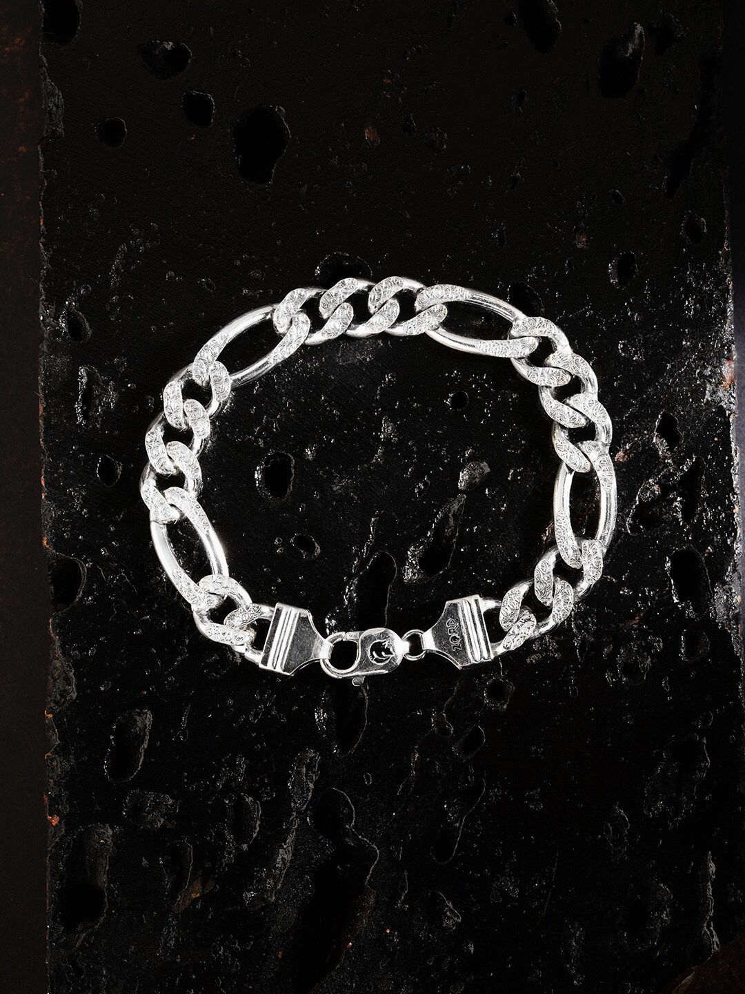 

ZORD 925 Sterling Silver Silver-Plated Link Bracelet