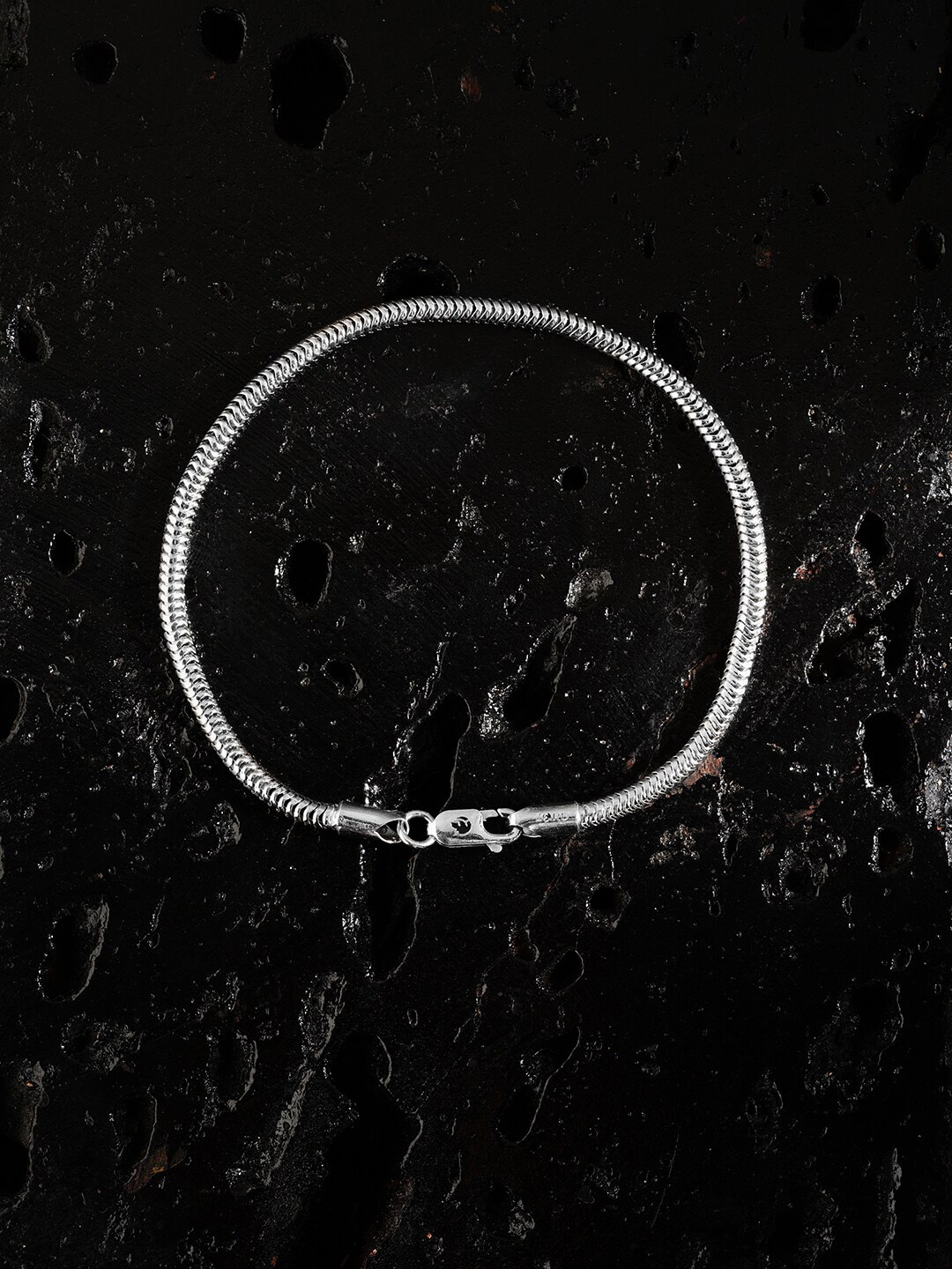 

ZORD Men 925 Sterling Silver Silver-Plated Link Bracelet
