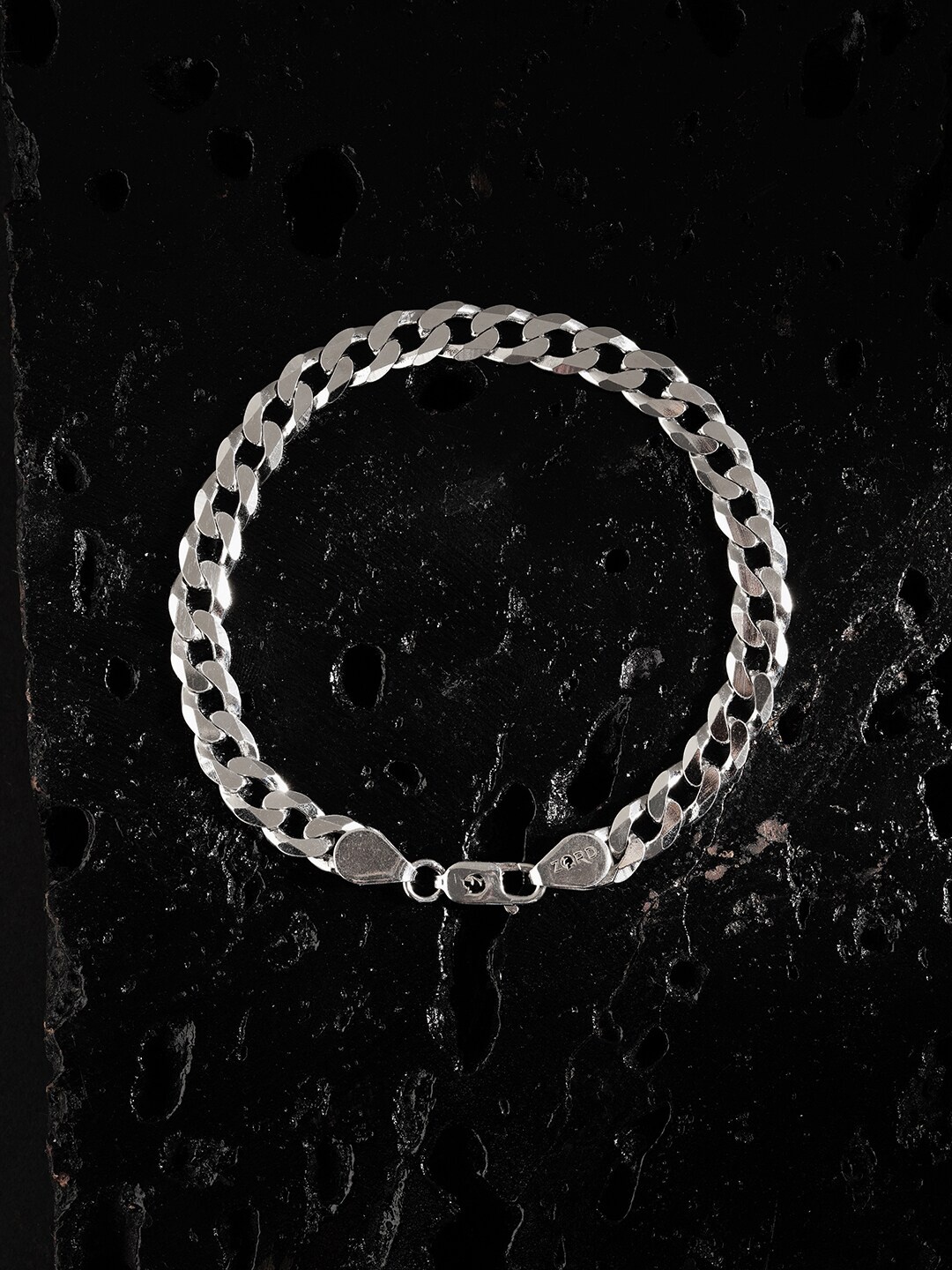 

ZORD Men Sterling Silver Link Bracelet