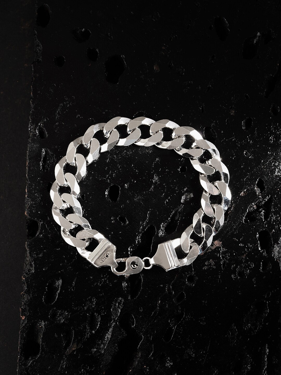 

ZORD Men 925 Sterling Silver Antique Rhodium-Plated Link Bracelet