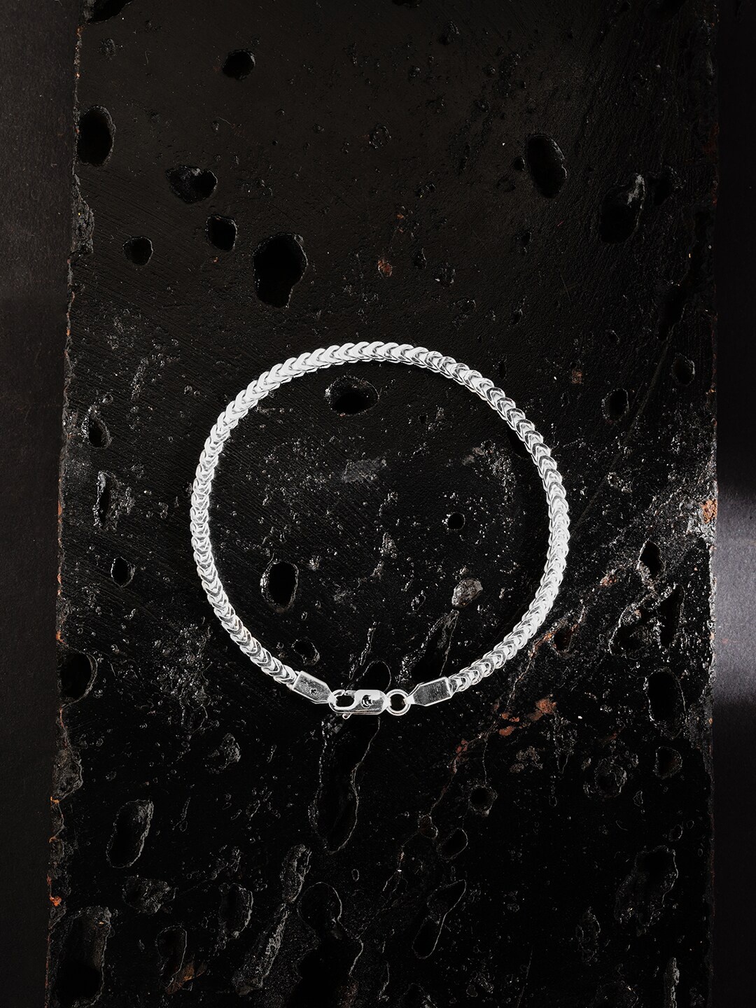 

ZORD Men Sterling Silver Link Bracelet