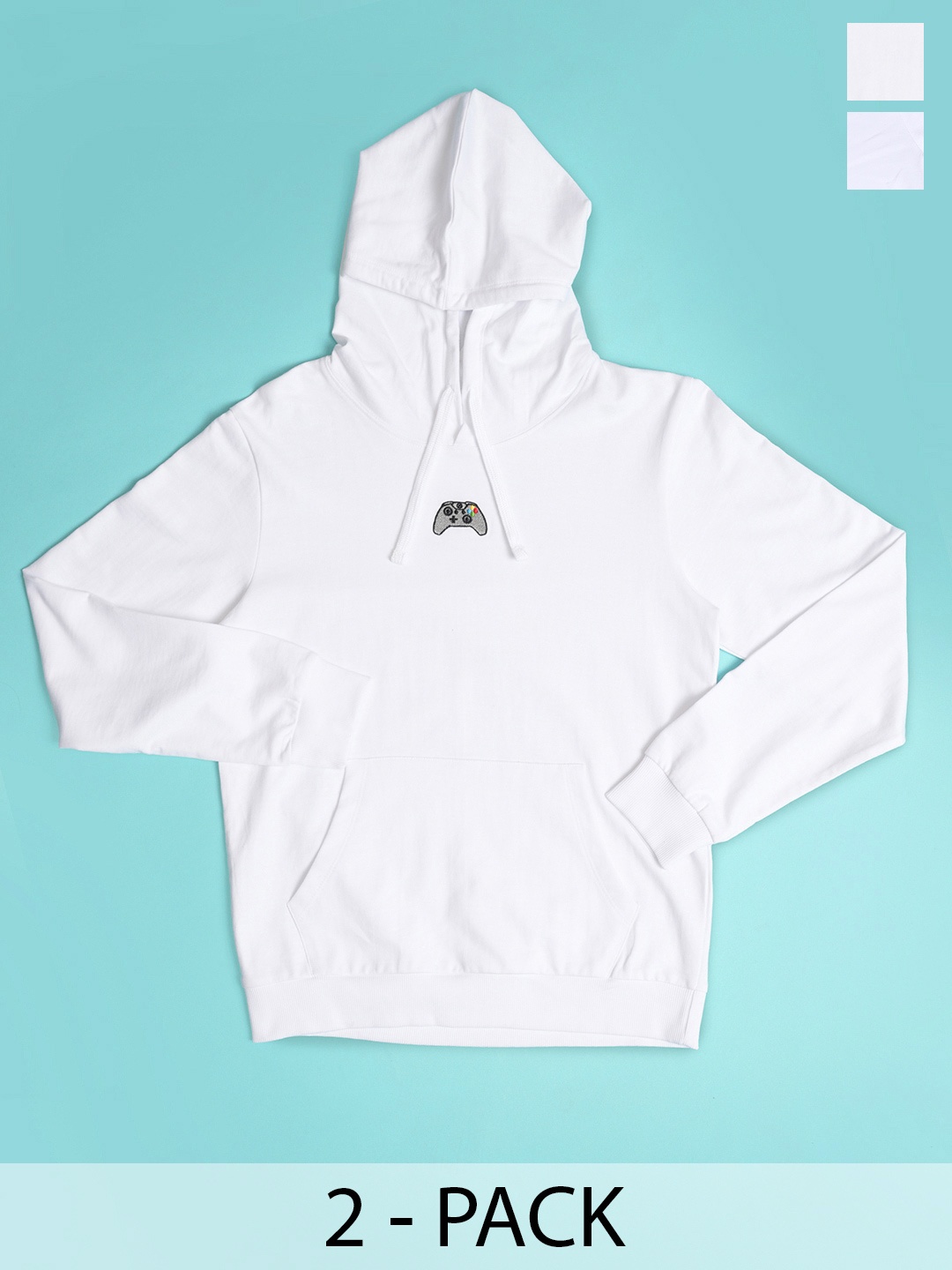 

Hoop Boys Hooded Long Sleeves Cotton Pullover Sweatshirt, White
