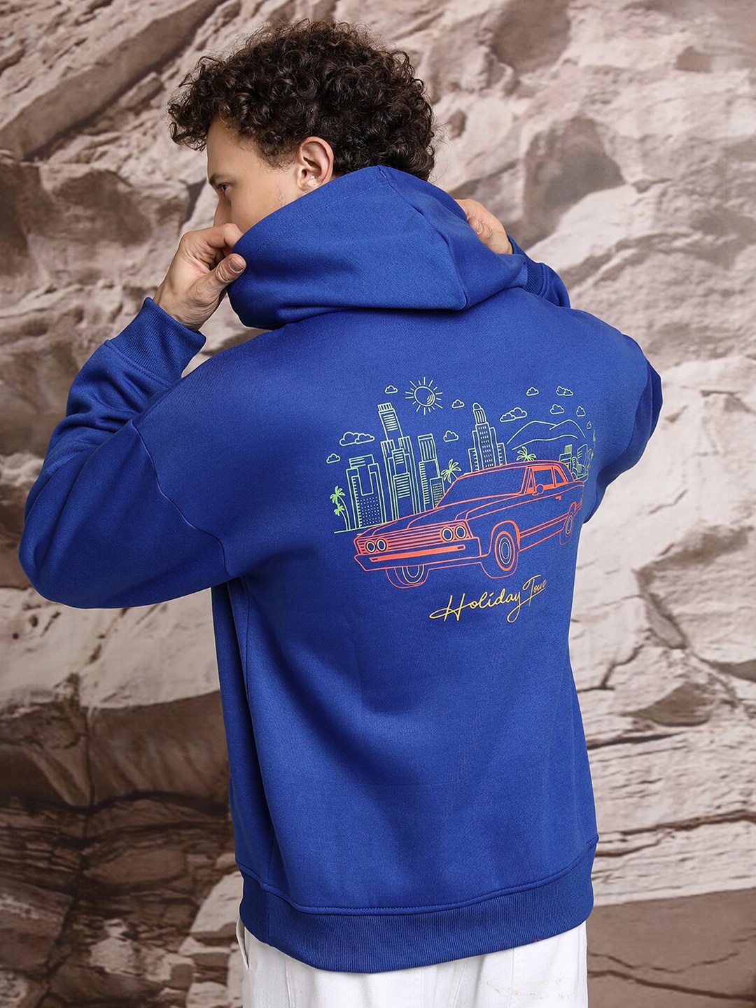 

KETCH Printed Hooded Sweatshirt, Blue