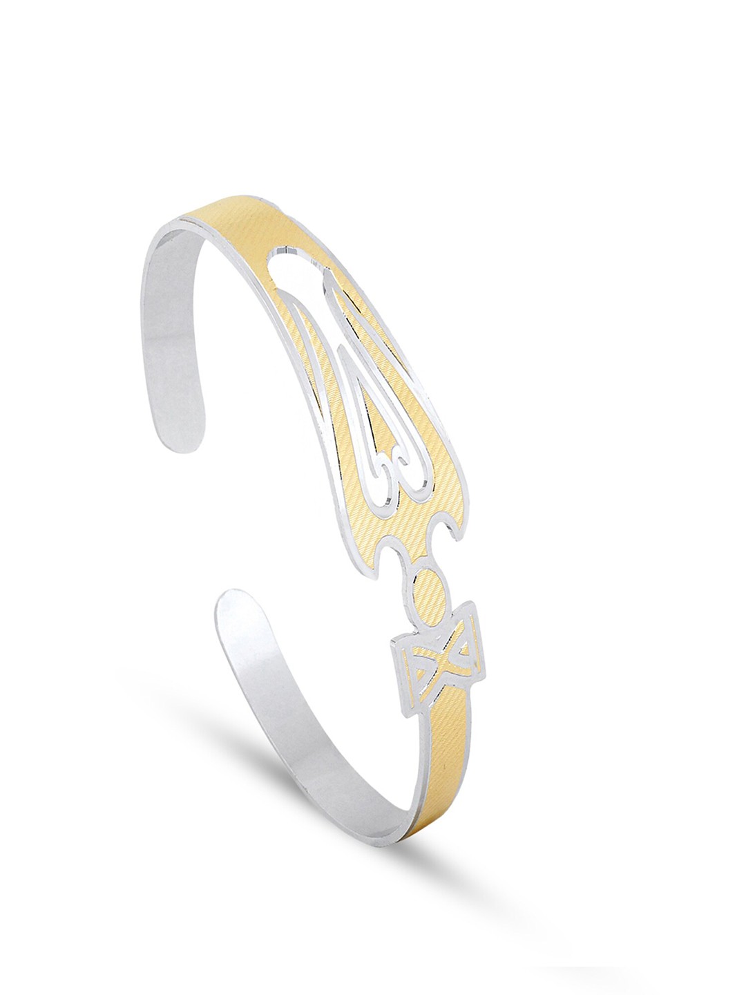 

Yellow Chimes Stainless Steel Kada Bracelet, Silver
