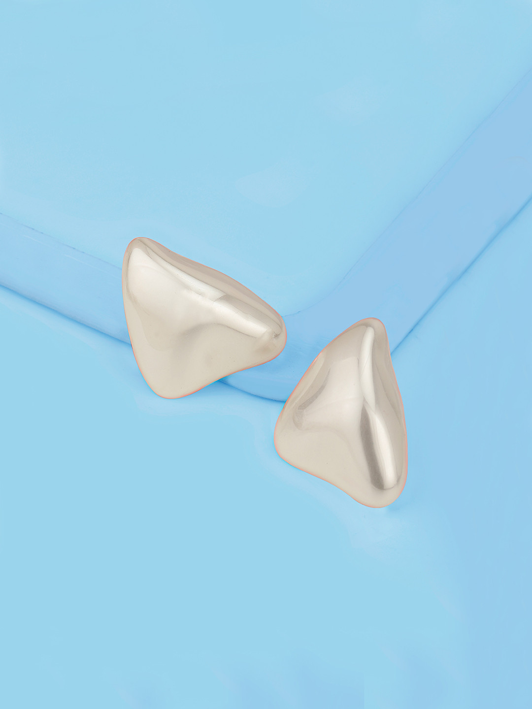 

Carlton London Gold-Plated Contemporary Studs Earrings, White