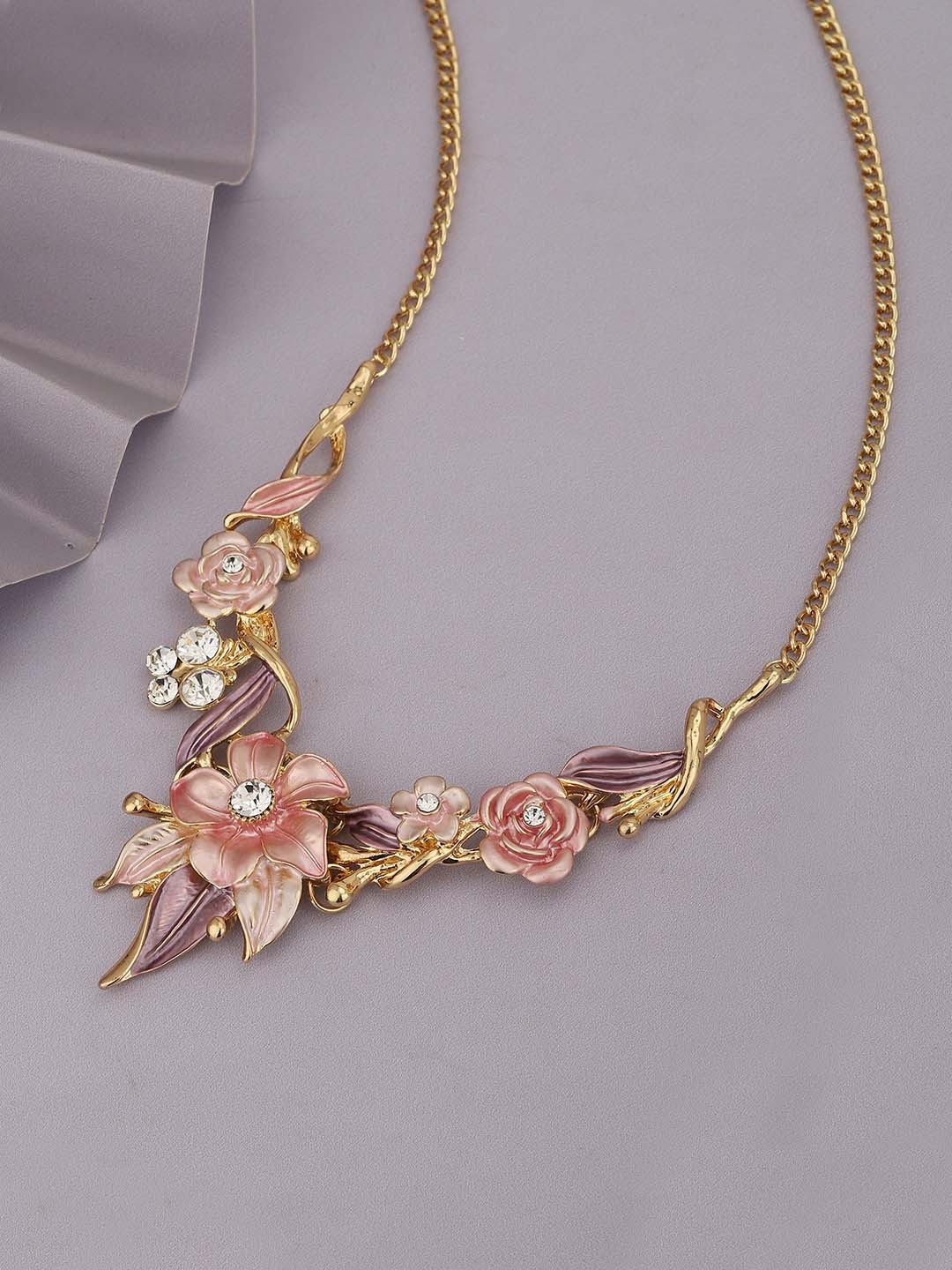 

Carlton London Gold-Plated Enamelled Necklace