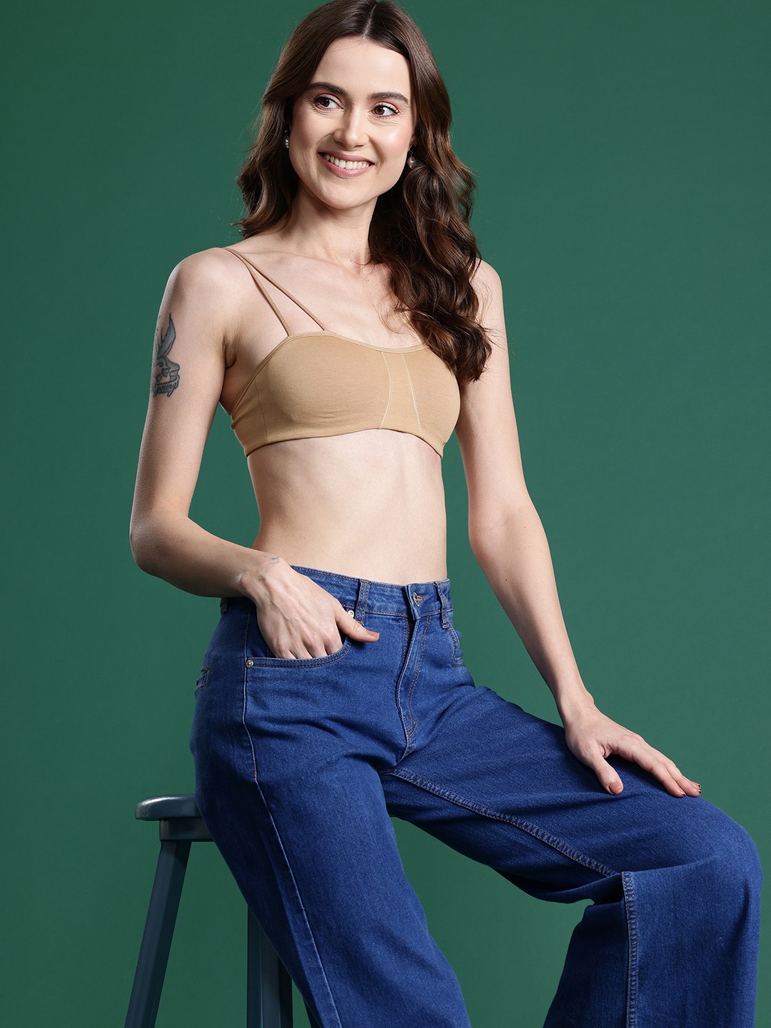 

DressBerry Full Coverage Bra, Beige