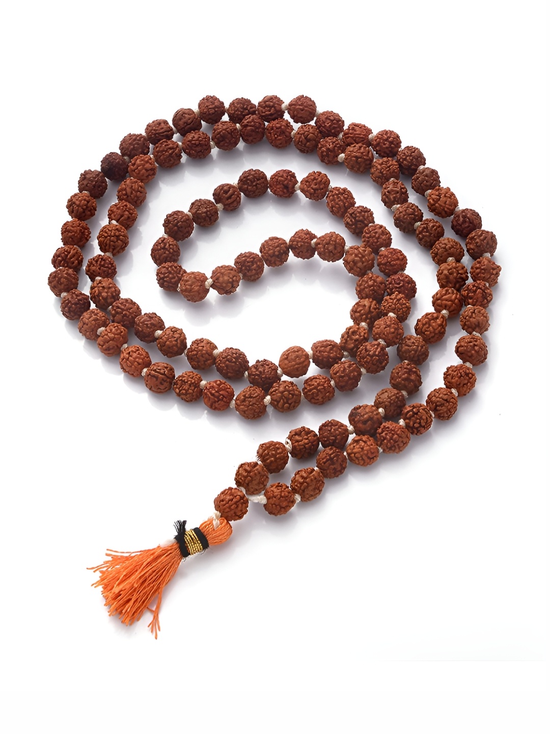 

Pray Everyday 108 Beaded Rudraksha Mala, Brown