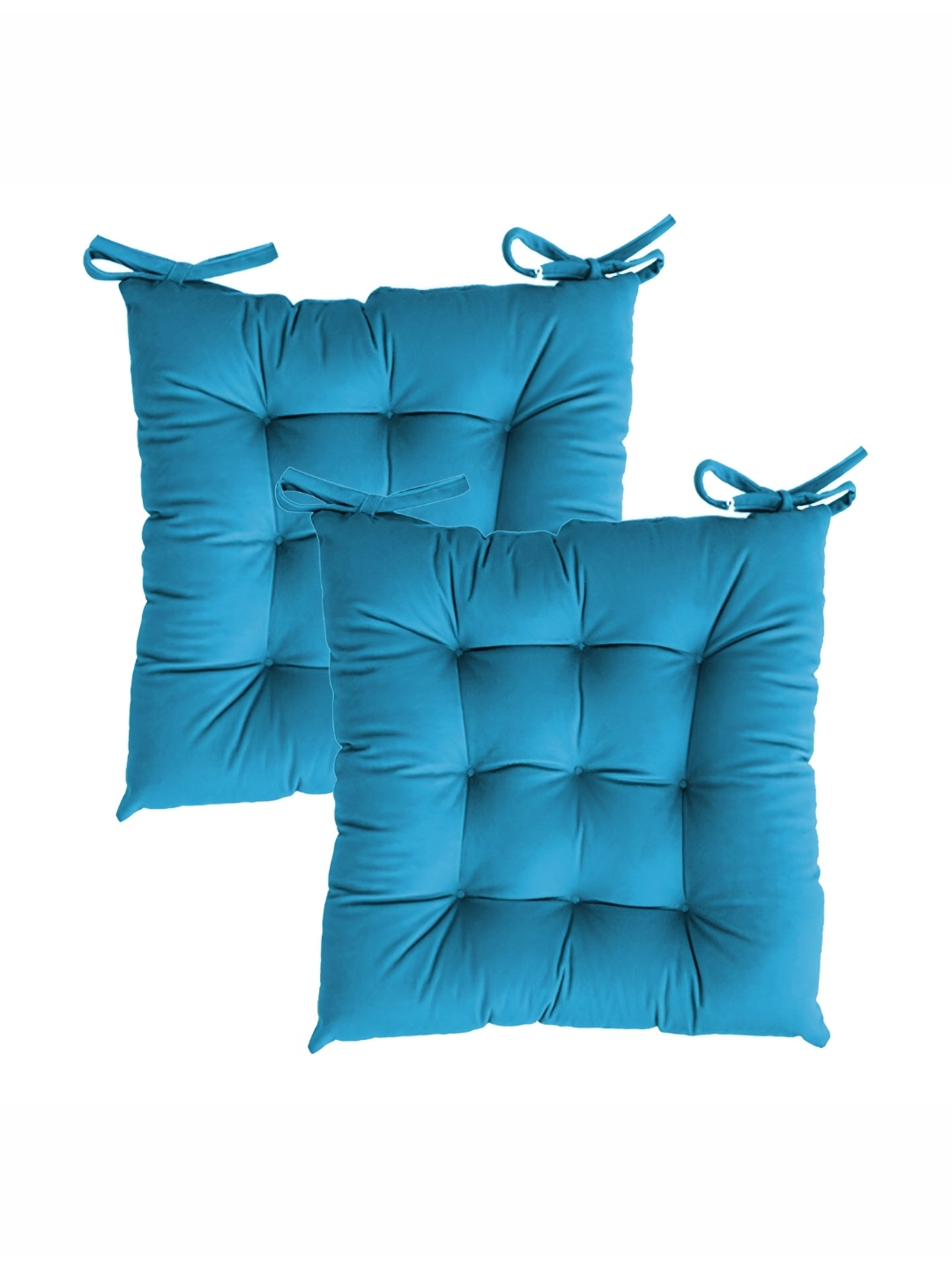 

LINENOVATION 2 Pieces Blue Microfiber Chair Pads