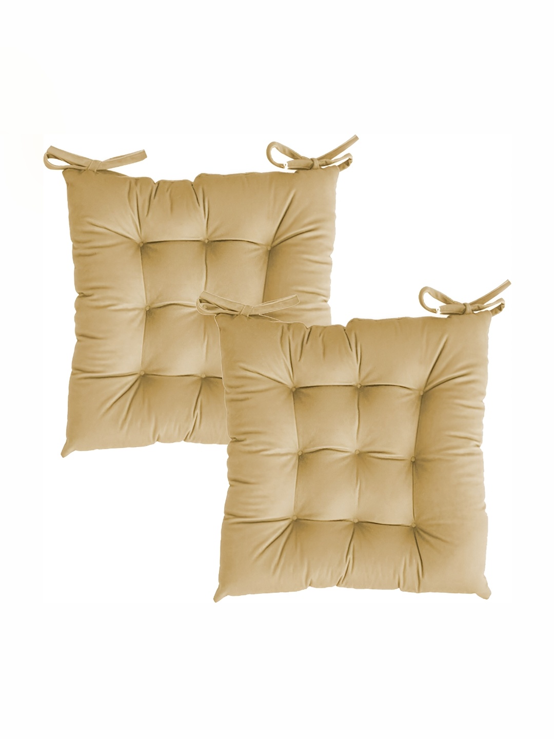

LINENOVATION 2 Pieces Beige Microfiber Chair Pads